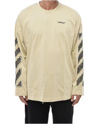 Off-White c/o Virgil Abloh - Logo-Embroidered Long-Sleeved T-Shirt - Lyst