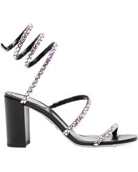 Rene Caovilla - Crystal Embellished Strappy Sandals - Lyst