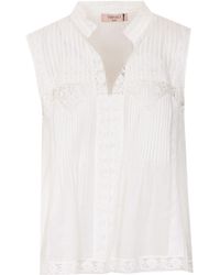 Twinset - Lace Trim Sleeveless Top - Lyst
