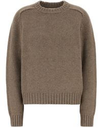 KHAITE - Long-Sleeved Crewneck Jumper - Lyst