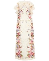 Zimmermann - Ruffled Floral Midi Dress - Lyst