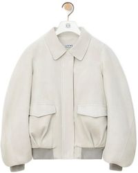 Loewe - Leather-Blend Bomber Jacket - Lyst