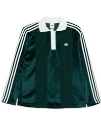 adidas - Winterised Three Stripe Soccer Polo Top - Lyst