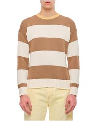 Drumohr - Striped Round Neck Sweater - Lyst