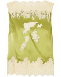 Doen - Trimmed Silk-Satin Top - Lyst