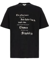 McQueen - Text-Printed Crewneck T-Shirt - Lyst