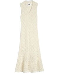 Jil Sander - V-Neck Sleeveless Knitted Dress - Lyst