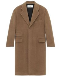 Saint Laurent - Single-Breasted Long-Sleeved Coat - Lyst