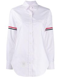 Thom Browne - Long-Sleeved Striped Shirt - Lyst