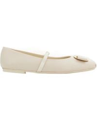 Ferragamo - Vara Logo Ballet Shoes - Lyst