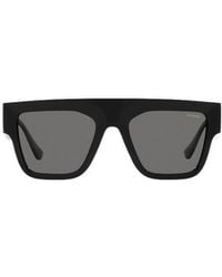 Versace - Logo-Embossed Square-Frame Sunglasses - Lyst