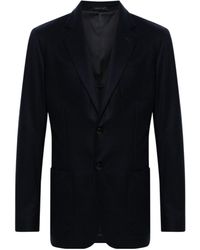 Giorgio Armani - Single-Breasted Felted Blazer - Lyst