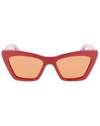 Ferragamo - Ferragamo Eyewear Cat Eye Frame Sunglasses - Lyst