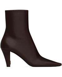 Saint Laurent - Jill Square Pointed Toe Ankle Boots - Lyst