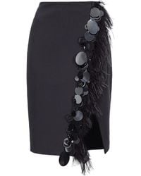 Pinko - Sequin-Embellished Zipped Pencil Skirt - Lyst
