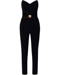 Elisabetta Franchi - Flowing Macro Bow Crêpe Jumpsuit - Lyst