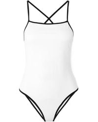 Loulou de Saison - Itak Square-Neck Criss-Cross Swimsuit - Lyst