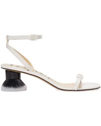 Loewe - Petal Brush Ankle Strap Sandals - Lyst