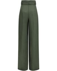 Max Mara - Studio Materia Belted Wide-Leg Pants - Lyst