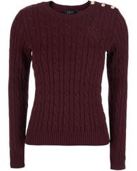 Ralph Lauren - Lauren Cable Logo Knitted Sweater - Lyst