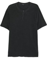 James Perse - Button Detail T-Shirt - Lyst