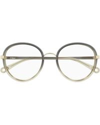 Chloé - Chloé Eyewear Round Frame Gradient Glasses - Lyst