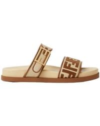 Fendi - Ff Logo Buckle Sandals - Lyst