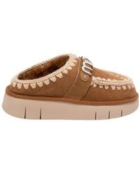 Mou - Sheepskin Clog Sandals - Lyst