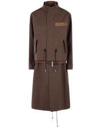 Sacai - Layered Drawstring Jacket - Lyst