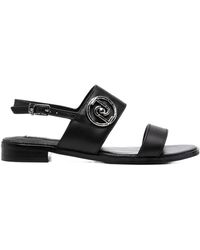 Liu Jo - Erin Logo-Plaque Slingback Sandals - Lyst