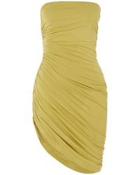 Norma Kamali - Diana Strapless Asymmetric Ruched Stretch-Jersey Mini Dress - Lyst