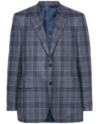 Canali - Checked Single-Breasted Blazer - Lyst
