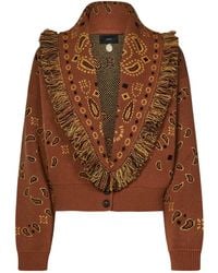 Alanui - Bandana Jacquard Knit Cardigan - Lyst