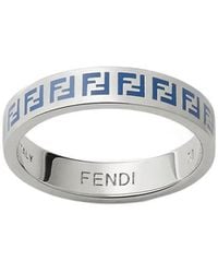 Fendi - Ff Slim Band Ring - Lyst