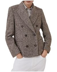 Brunello Cucinelli - Double-Breasted Long Sleeved Blazer - Lyst