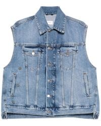 Haikure - Button-Up Denim Vest - Lyst