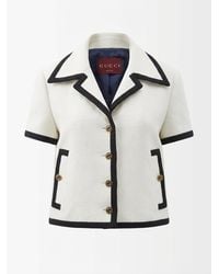 Gucci - Short-Sleeved Tweed Jacket - Lyst
