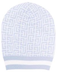 Balmain - Monogram-Pattern Beanie - Lyst