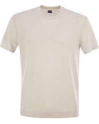 Fedeli - Stretch Linen Short-Sleeve T-Shirt - Lyst