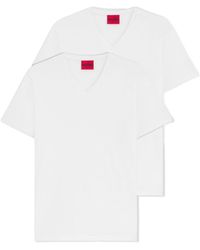 BOSS - Two V-Neck Short-Sleeved T-Shirts - Lyst