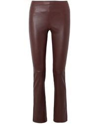 Stouls - Jp Paneled Leather Flared Pants - Lyst