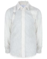 McQueen - Buckle Detailed Fringed Shirt - Lyst