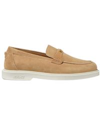 Versace - Round-Toe Slip-On Loafers - Lyst