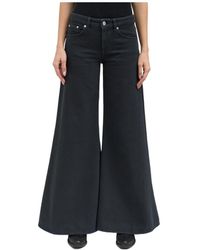 Dondup - High-Rise Palazzo Jeans - Lyst