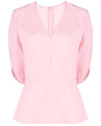 Stella McCartney - Melody V-Neck Peplum Blouse - Lyst