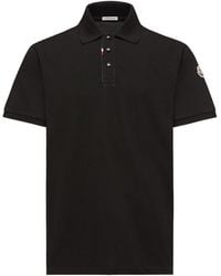 Moncler - Logo Cotton Piquet Polo Shirt - Lyst