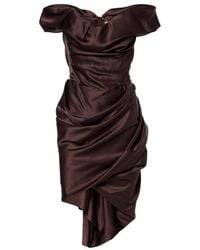 Vivienne Westwood - Nova Cora Asymmetric Satin Minidress - Lyst