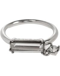 Jil Sander - Baguette Crystal Pendant Ring - Lyst