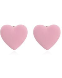 Moschino - Heart-Shaped Clip-On Earrings - Lyst