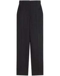 Lanvin - Tapered Twill Trousers - Lyst